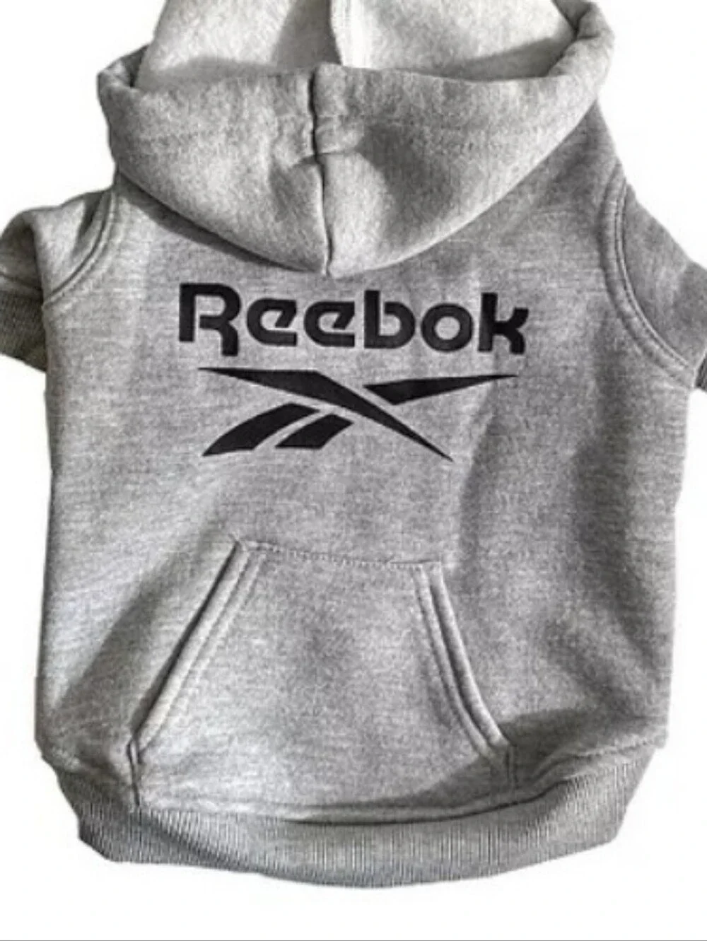Reebok Gray Medium Cotton Dog Hoodie Sweatshirt Shirt
